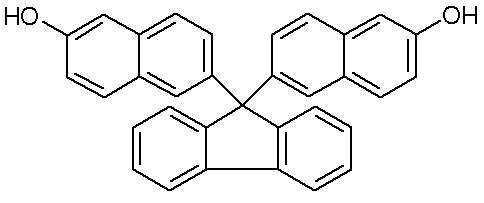 CAS No. 934557-66-1   9,9-双(2-萘酚-6-基)芴; 2-Naphthalenol, 6,6'-(9H-fluoren-9-ylidene)bis-;  